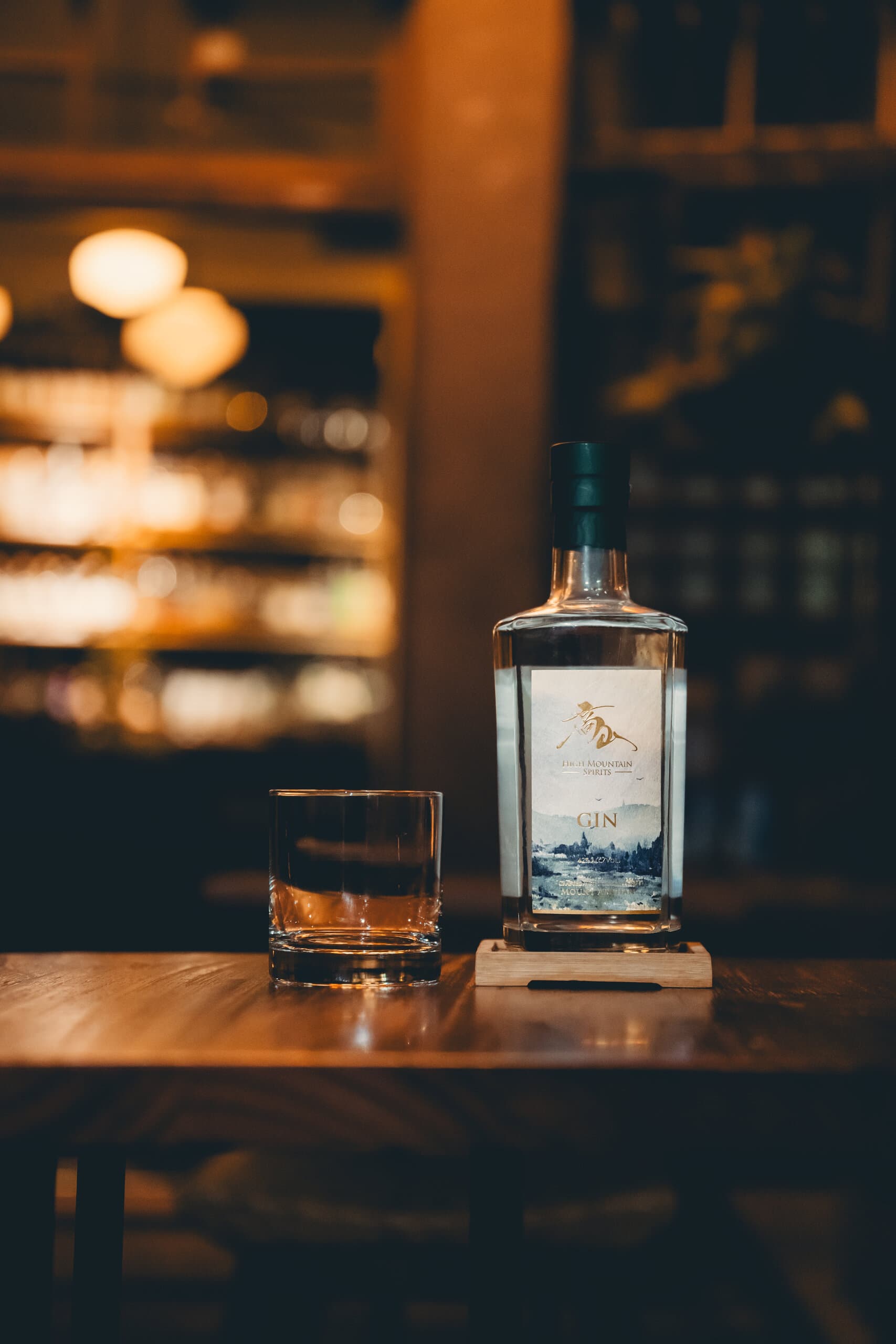 Alishan Cloud Gin — bottle on the table