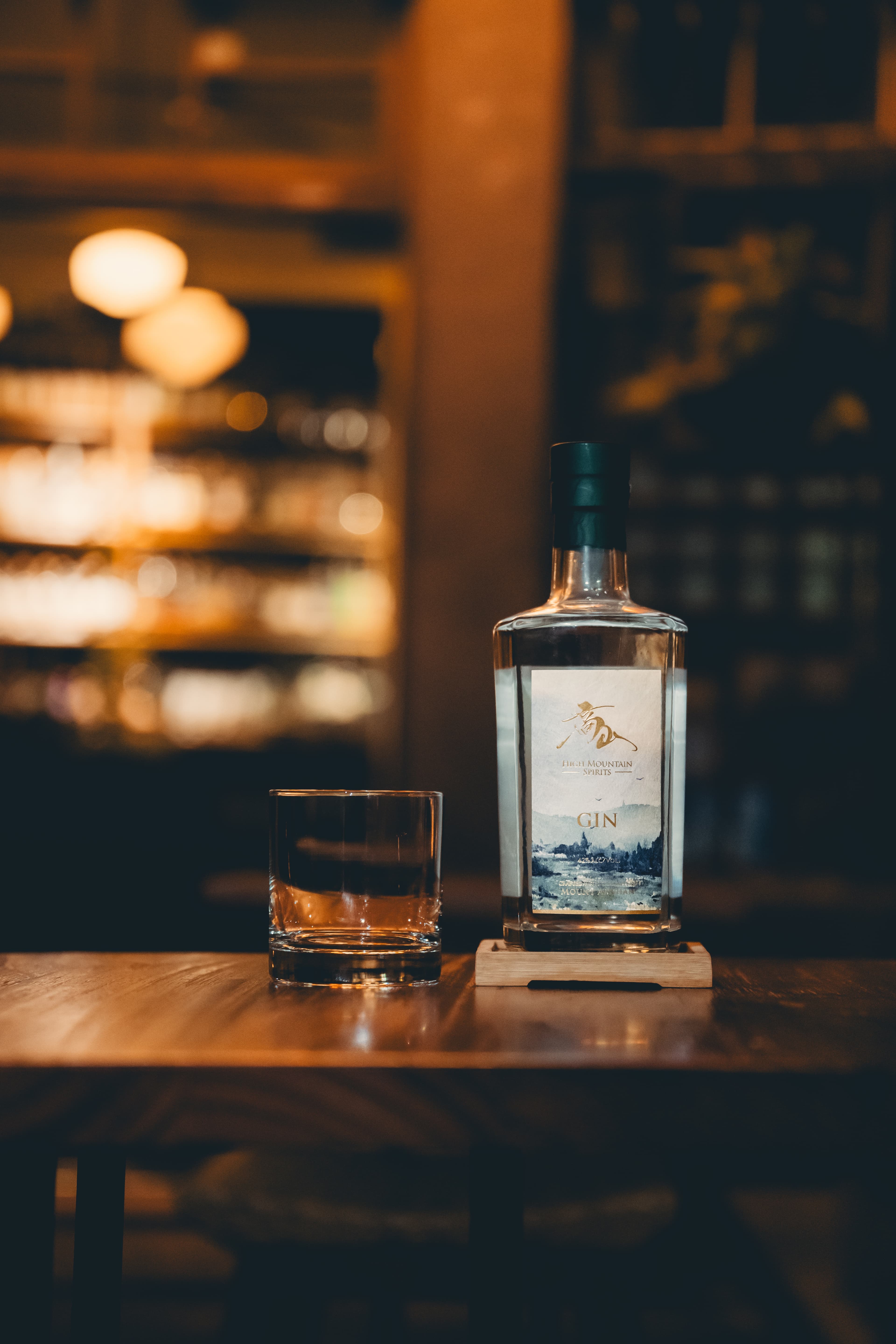 Alishan Cloud Gin — bottle on the table