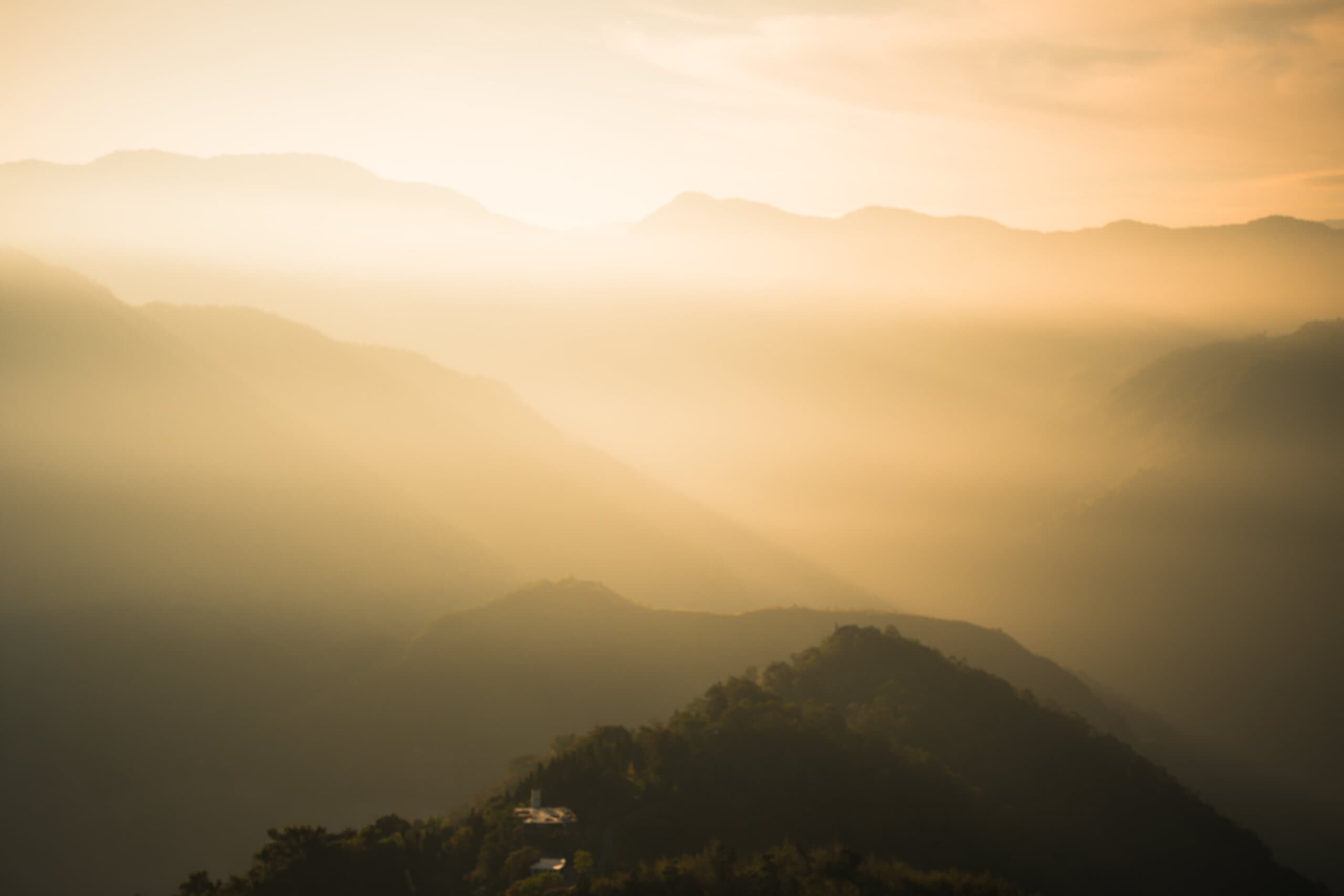 The range at golden hour