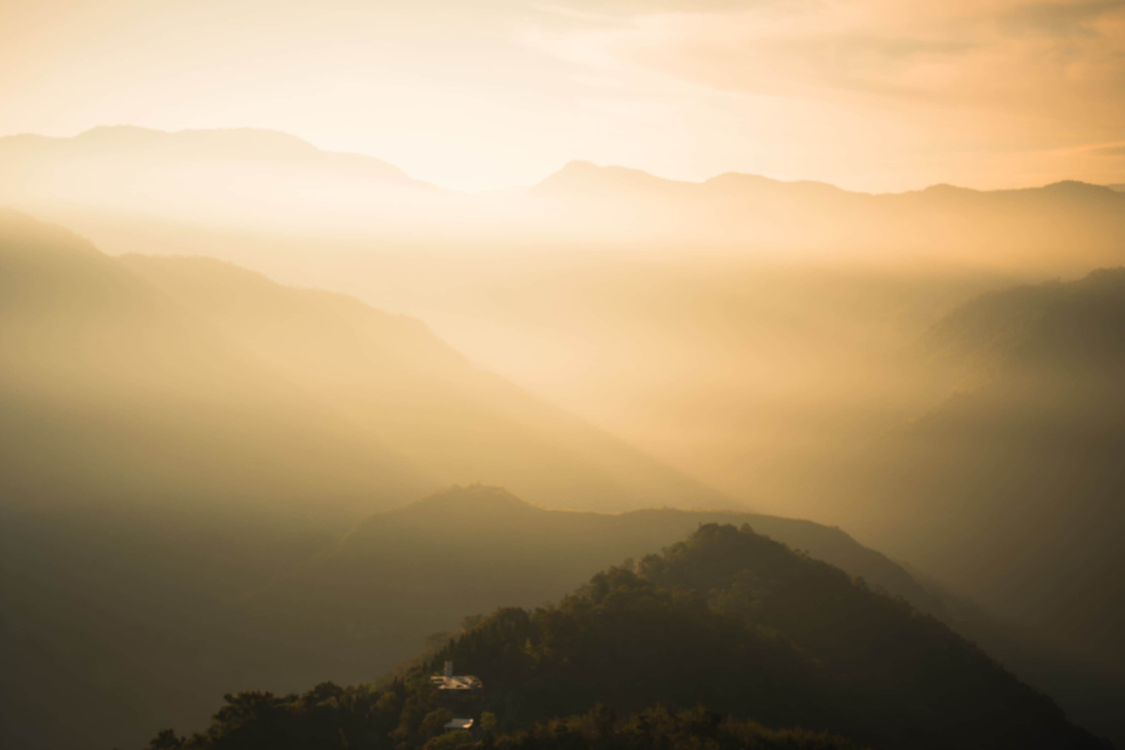 The range at golden hour